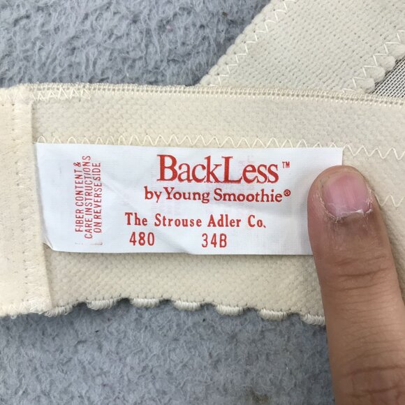 Vintage Backless Lace Bustier 34B By Strouse Adler Co. - Picture 5 of 7